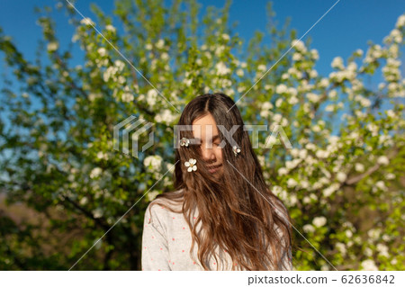 Portrait of a young beautiful teenager girl in a 62636842