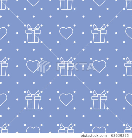 Vector seamless pattern Valentine's Day Gift Heart - Stock Illustration ...