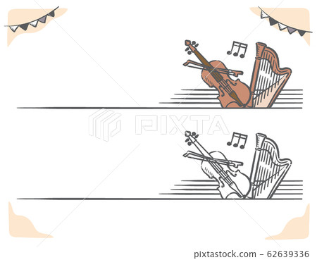 Stringed instrument label, banner material - Stock Illustration ...