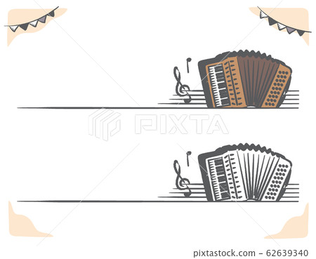 Music-themed labels and banners using musical instrument illustrations 62639340