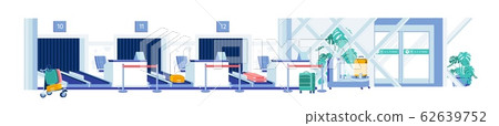 Baggage Claim Department with Conveyor in Airport. 62639752