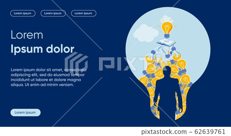 New Solution Flat Landing Page Vector Template 62639761