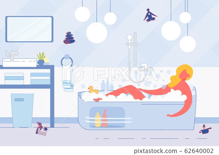 Pleasant to Take Relaxing Bath with Air Foam. 62640002