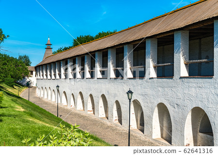 Walls of Astrakhan Kremlin in Russia 62641316