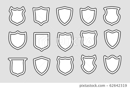 Shields outline badges 62642319