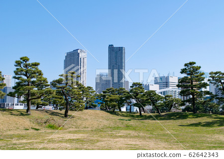 Tokyo Hamarikyu Gardens Lighthouse Ruins 62642343