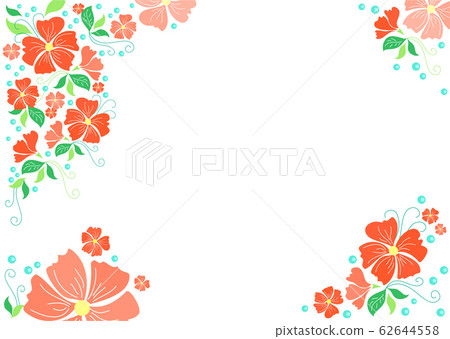 Floral frame with leaves, flowers, wedding Floral frame with leaves, flowers, wedding 62644558