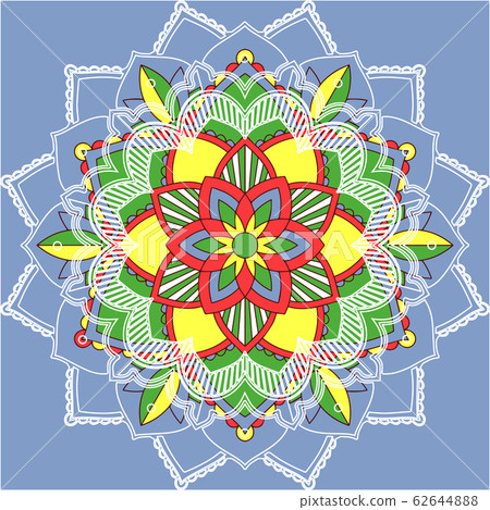 Mandala patterns on blue background Mandala patterns on blue background 62644888
