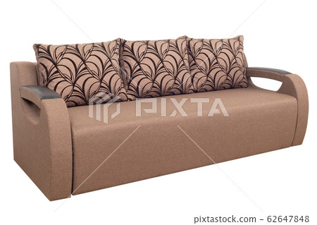 Brown Modern Sofa furniture isolated on white Brown Modern Sofa furniture isolated on white 62647848