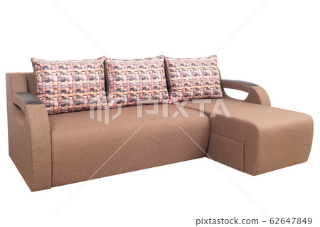 Brown sofa isolated on a white background. Brown sofa isolated on a white background. 62647849