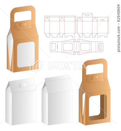 Box packaging die cut template design. 3d mock-up Box packaging die cut template design. 3d mock-up 62648604