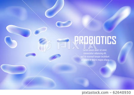 Bacteria, probiotics and viruses cell ad design. Abstract Realistic lactobacillus 3d biological illustration. Probiotic bacteria medical flora banners. vector Bacteria, probiotics and viruses cell ad design. Abstract Realistic lactobacillus 3d biological illustration. Probiotic bacteria medical flora banners. vector 62648930