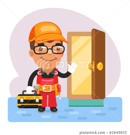 Cartoon Locksmith Opened the Door 62649935