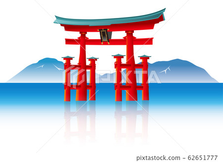 Illustrations of Itsukushima Shrine - Stock Illustration [62651777] - PIXTA