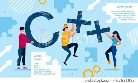 C Programming Tech Language Advertisement Poster - Stock Illustration ...