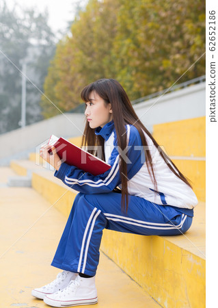 long-haired girl wearing school uniform long-haired girl wearing school uniform 62652186