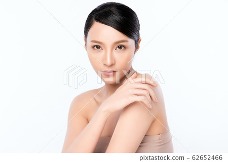 Portrait beautiful young asian woman clean fresh bare skin concept. Asian girl beauty face skincare 62652466