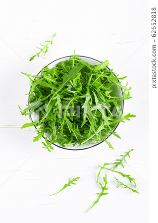 Fresh arugula or rocket leaves salad, rucola, top Fresh arugula or rocket leaves salad, rucola, top 62652818