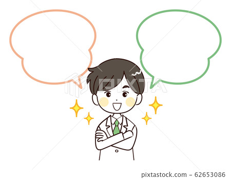 男人,醫生,講話泡泡,微笑 男人,醫生,講話泡泡,微笑 62653086