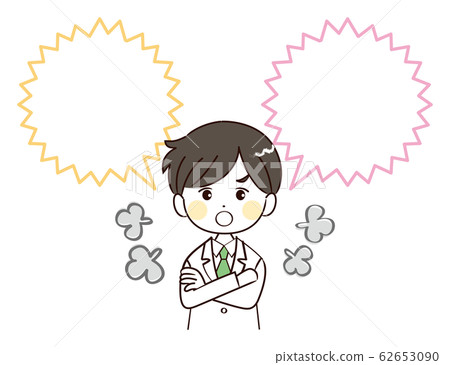 男人,醫生,講話泡泡,生氣 男人,醫生,講話泡泡,生氣 62653090
