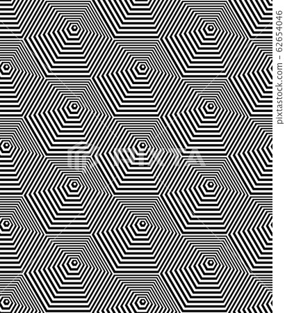 Seamless hexagons pattern. Lines geometric 62654046