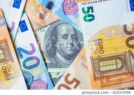 Euro union and us dollar money bank note bill Euro union and us dollar money bank note bill 62654406