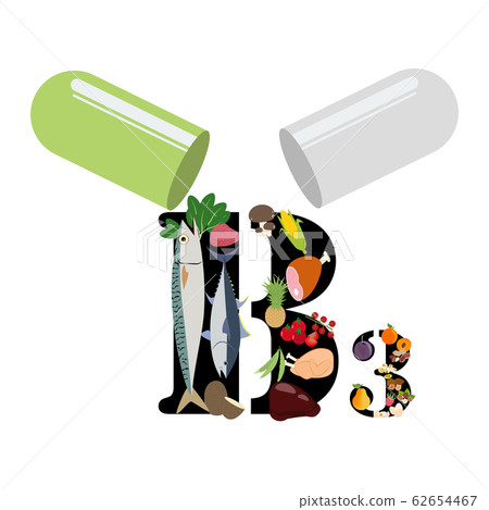 Vitamin B3 illustration 62654467