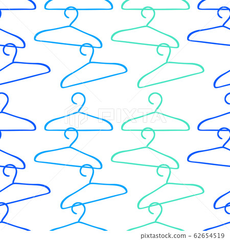 Simple hanger seamless pattern blue 62654519
