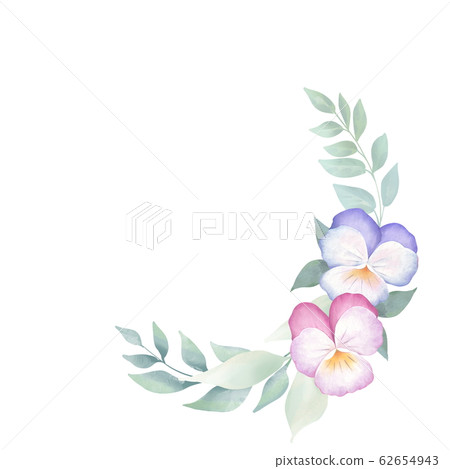 Floral composition with flowers and leaves Floral composition with flowers and leaves 62654943