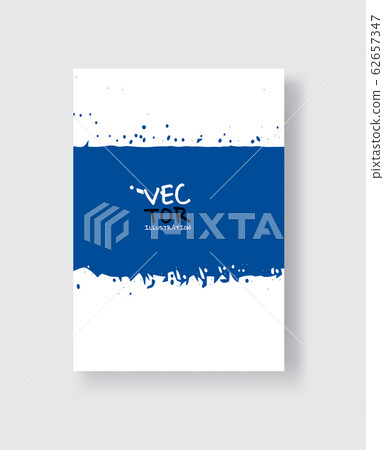 Blue ink brush stroke on white background. Blue ink brush stroke on white background. 62657347