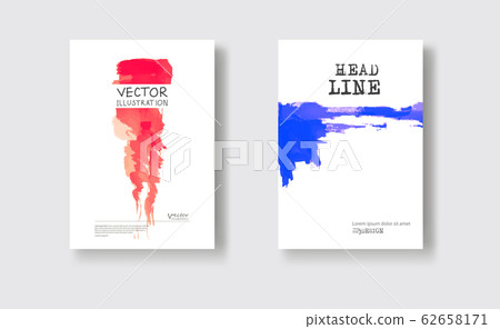 Elegant brochure template design ink brush element Elegant brochure template design ink brush element 62658171