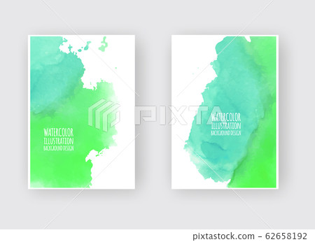 Set of cards with watercolor blots. Vector Set of cards with watercolor blots. Vector 62658192