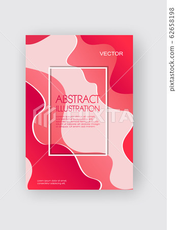 Dynamic style red coral wave banner design. Dynamic style red coral wave banner design. 62658198