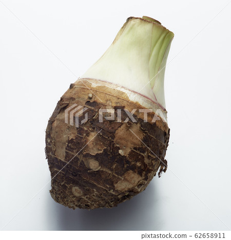 Close-Up Of Taro Over White Background 62658911