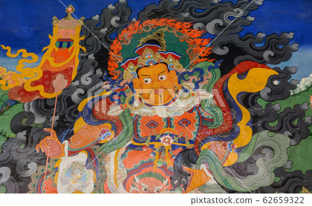 Mural paintings in the Tibetan temple Mural paintings in the Tibetan temple 62659322