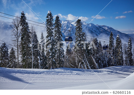 Mountains ski resort ,Russia - nature and sport 62660116
