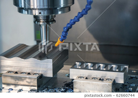 The CNC milling machine finishing cut. 62660744