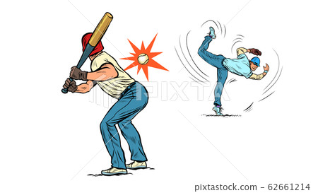 Game of baseball. The pitcher throws the ball Game of baseball. The pitcher throws the ball 62661214