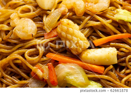 Sauce yakisoba (seafood). Sauce yakisoba (seafood). 62661878