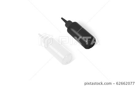 Blank black and white squeeze sauce bottle mockup set, isolated Blank black and white squeeze sauce bottle mockup set, isolated 62662077