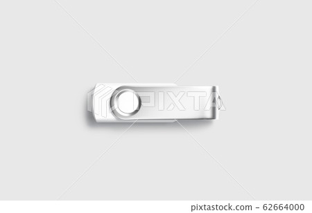 Blank white closed usb stick mock up, gray background Blank white closed usb stick mock up, gray background 62664000