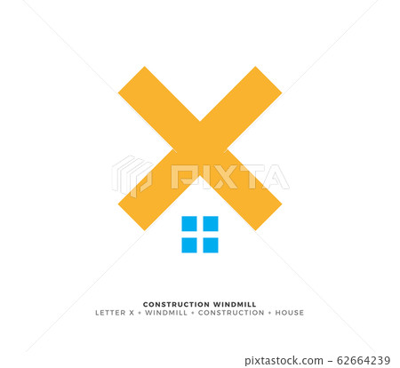 Abstract House with yellow letter x 62664239