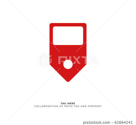 Abstract red price tag with blank white label Abstract red price tag with blank white label 62664241