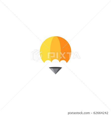 abstract sign of the pencil Parachute abstract sign of the pencil Parachute 62664242