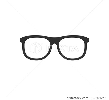 black eyeglasses frame. Isolated Vector black eyeglasses frame. Isolated Vector 62664245