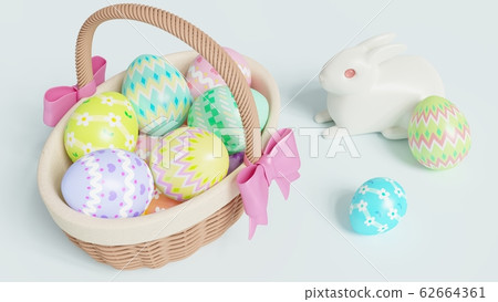 Easter eggs & rabbit figurines 62664361
