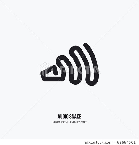 abstract Audio Snake Sign. Isolated Vector 62664501
