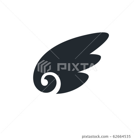 Cute wing silhouette icon. Isolated Vector 62664535