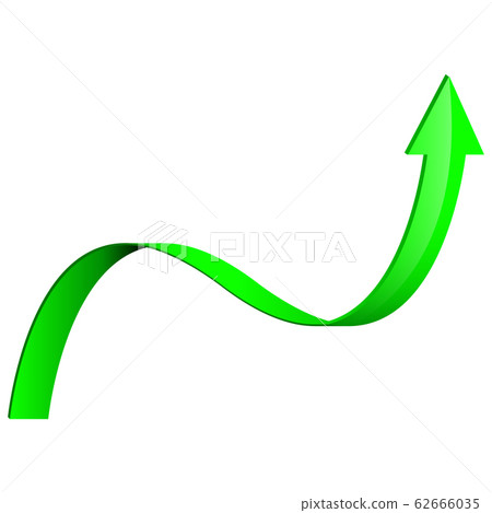 Green arrow. 3d shiny icon 62666035