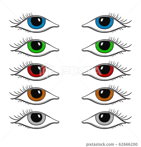 Eyes. Colored set - Stock Illustration [62666200] - PIXTA